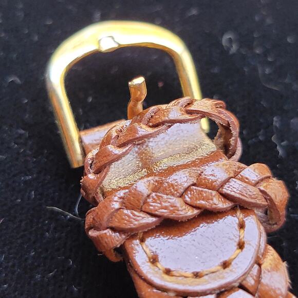 Vintage Gitano Quartz Watch Brown Braided Band Roman Dial Retro Gift for Her - Picture 7 of 10